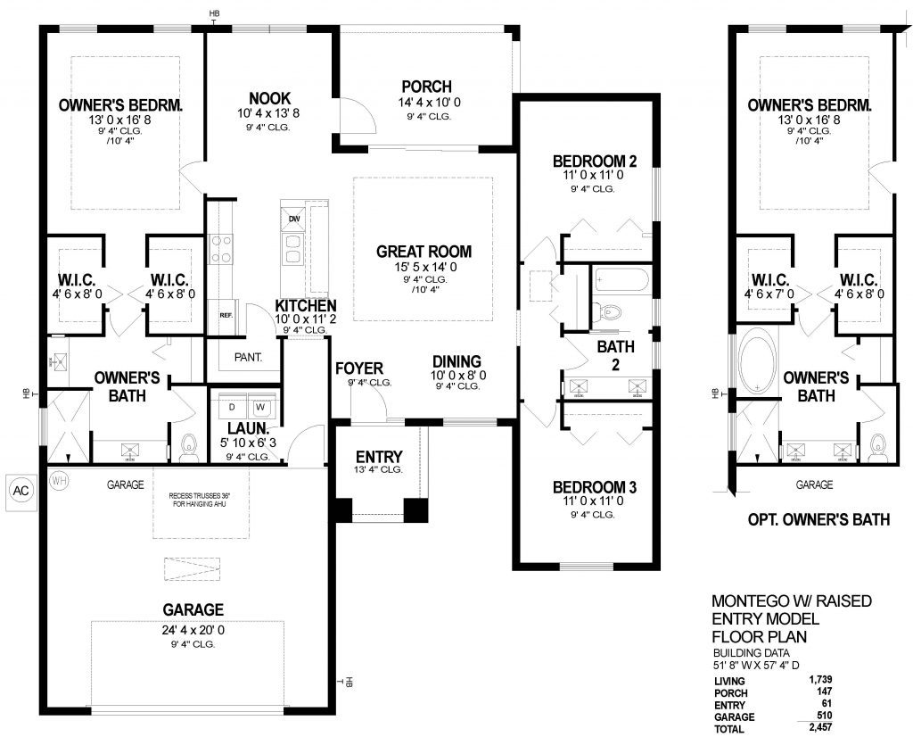 A floor plan of a house with three floors.